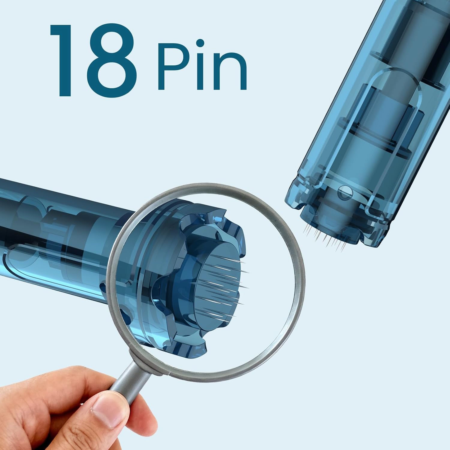 18Pin Microneedling pen Cartridges for Dr Pen M8S/A11/A8S/A9 at Home Use,0.25mm