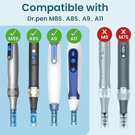 18Pin Microneedling pen Cartridges for Dr Pen M8S/A11/A8S/A9 at Home Use,0.25mm