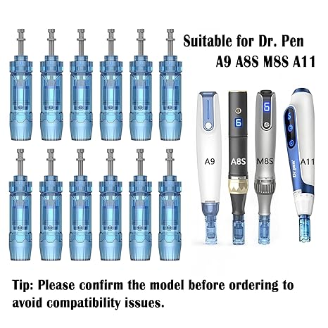 18Pin Microneedling pen Cartridges for Dr Pen M8S/A11/A8S/A9 at Home Use,0.25mm